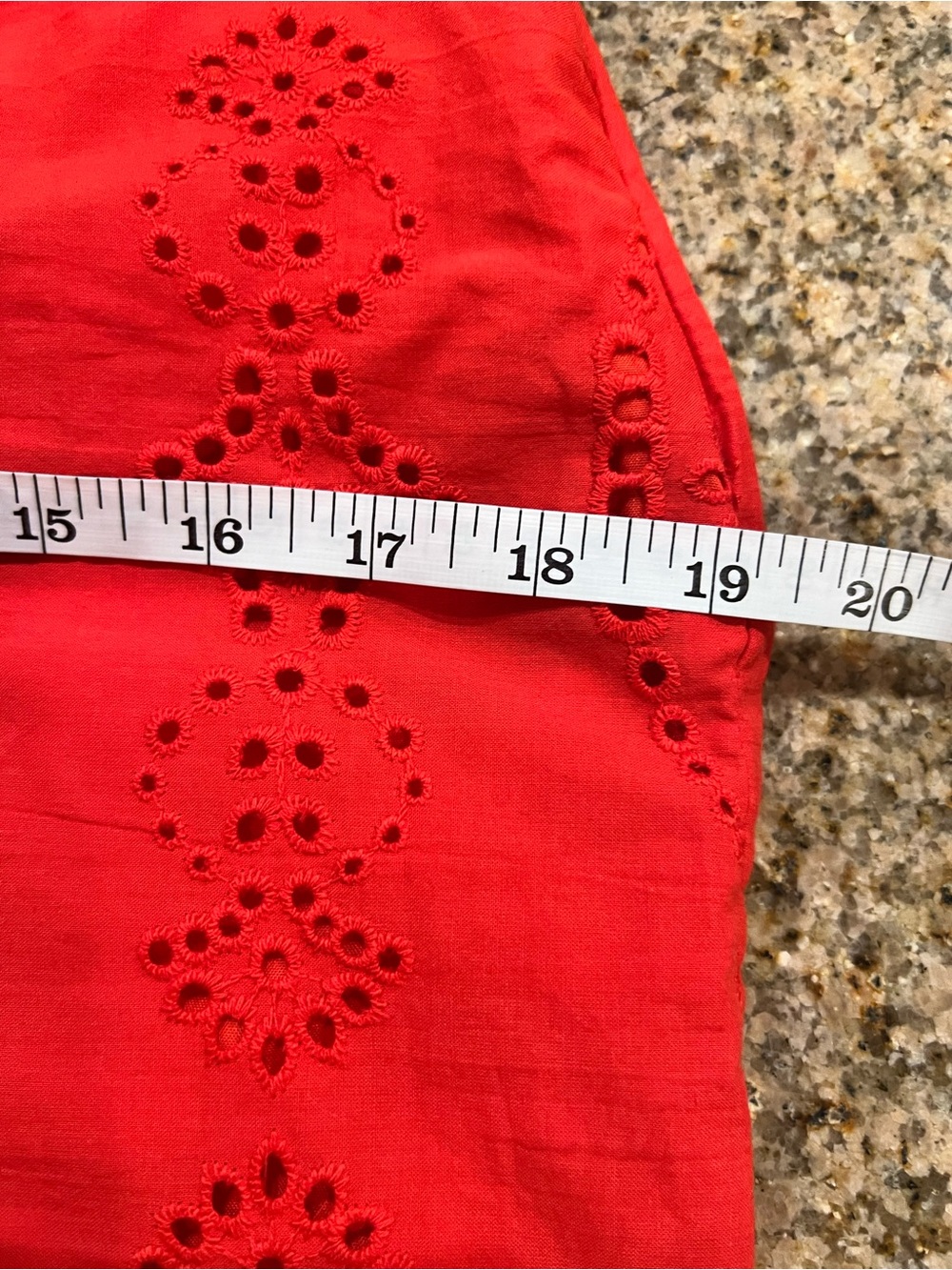 Commense Cotton Eyelet Embroidery Top Midi Skirt Set Red Size M NWT 2 Piece - Picture 10 of 15